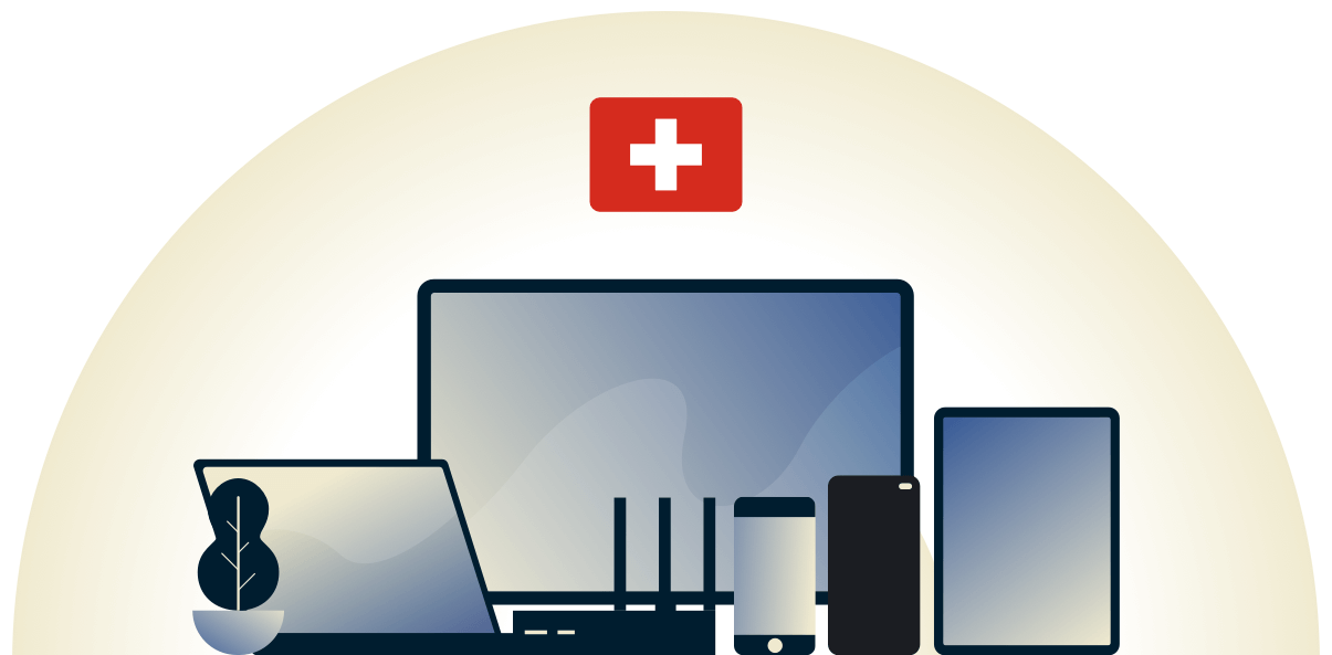VPN svizzera che protegge una variet&agrave; di dispositivi.