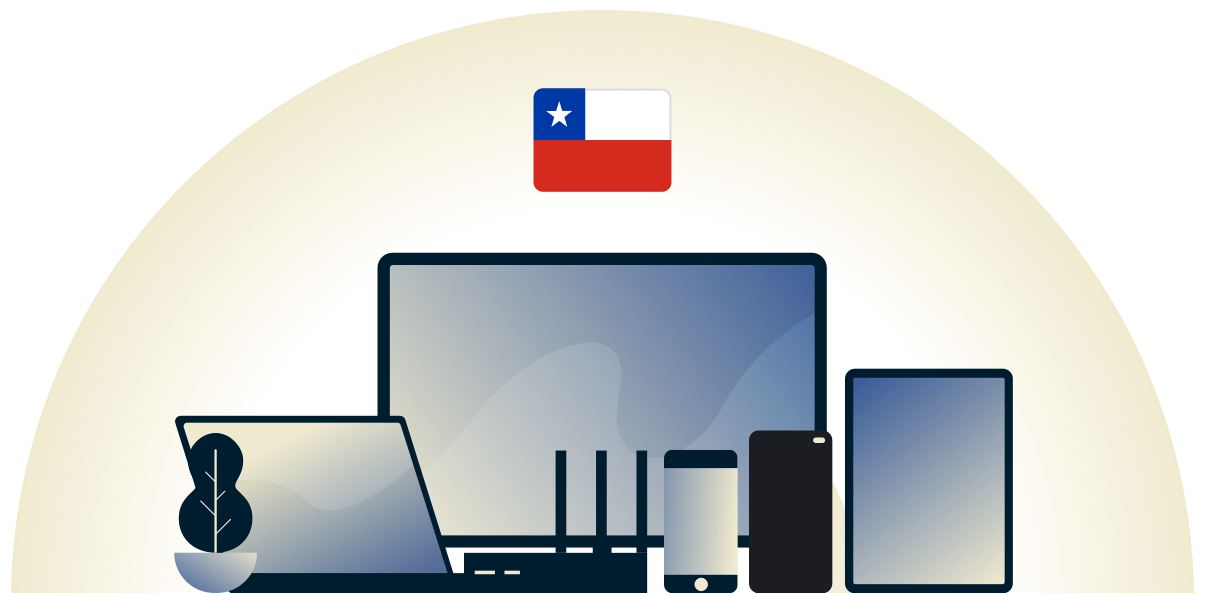 VPN cilena che protegge una variet&agrave; di dispositivi.