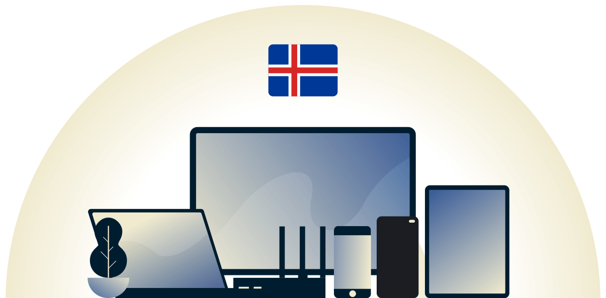 Island-VPN sch&uuml;tzt eine Vielzahl von Ger&auml;ten.